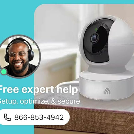 Kasa Smart Kasa 2K QHD Security Camera Pan/Tilt, Starlight Sensor for Color Night Vision,Motion Detection for Baby & Pet Monitor, SD/Cloud Storage,Works with Alexa & Google,Free Expert Support(KC410S)