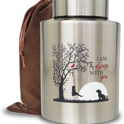 Pet Cremation Urns for Dogs Ashes, Up to 60 lbs Dog Memorial Keepsake Urns for Ashes-Medium (I Am Always with You)