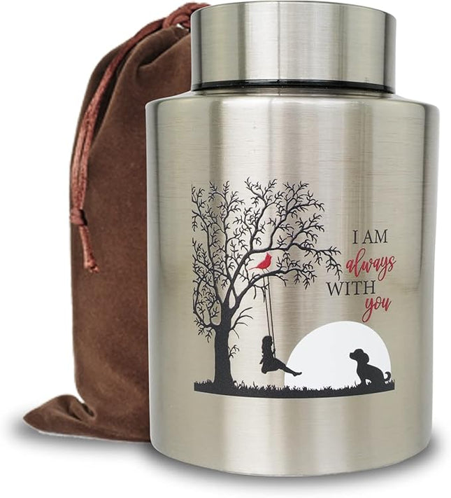 Pet Cremation Urns for Dogs Ashes, Up to 60 lbs Dog Memorial Keepsake Urns for Ashes-Medium (I Am Always with You)