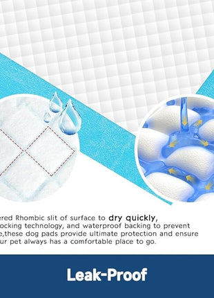 Quilocare 100 Count 28” x 34” XXL Puppy Pads, Super Absorbent Leakproof Extra Large Pee Pads for Dogs, Disposable Dog Training Pads