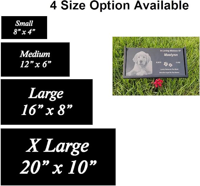 Tombstone For Pet,Personalized Memorial Plaque for Dog,Cat, Custom Gravestone with Photo,Memorial Gifts, Memorial Stone,Animal Headstone,Garden Memorial Stone, Grave Marker, Burrial Plaque(For Pets)