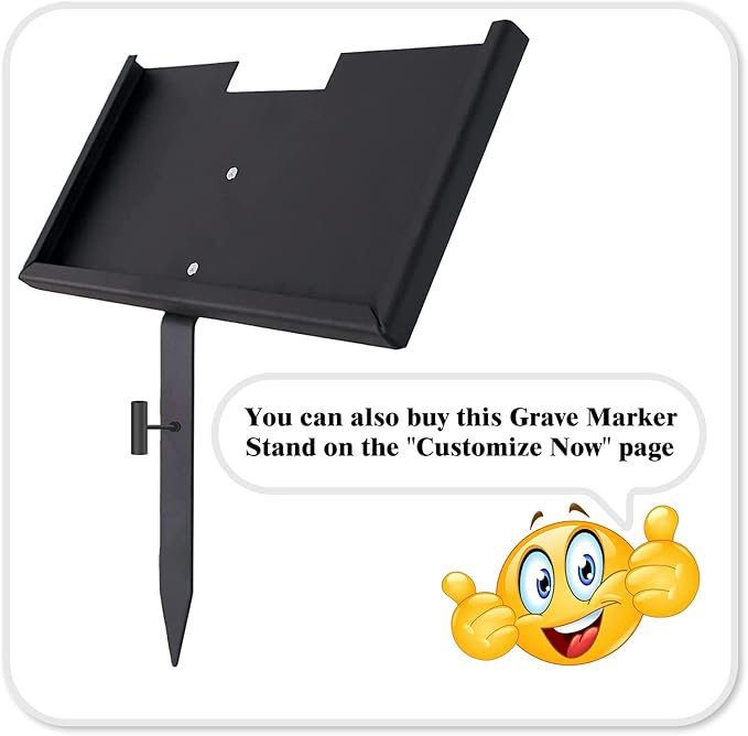 HDSD 12x6'' Personalized Pet Memorial Stones Black Granite Headstones for Dogs Laser Engraved with Photo (Couples)