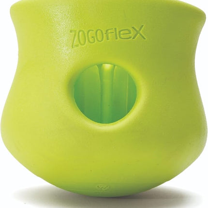 WEST PAW Zogoflex Toppl Interactive Treat Dispensing Dog Puzzle Play Toy, 100% Guaranteed Tough, It Floats!, Made in USA, Small, Granny Smith