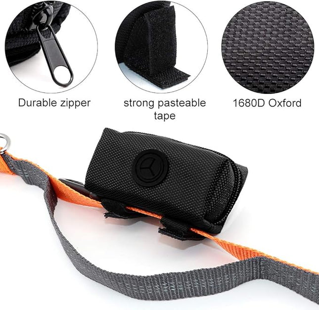 SLOSN 3 Pack Pet Waste Bag Dispenser with Zippered Portable Dog Poop Bag Holder, Great Accessory for Walking, Running with Dog (RoseRed Green Black)