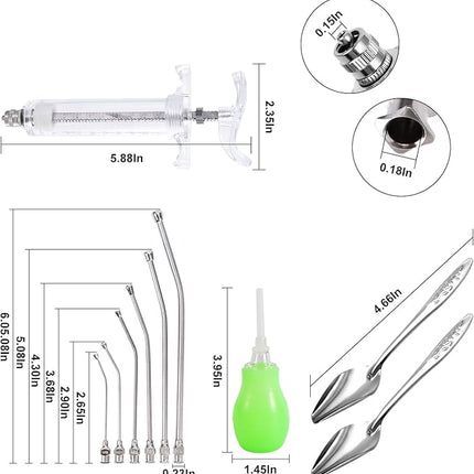20ML Baby Bird Feeding Syringe Set Pet Syringe with 6 Pcs Curved Gavage Feeding Tubes and Bird Drinker Stainless Steel Metal Feeding Spoon for Baby Birds Parrot Small Pet