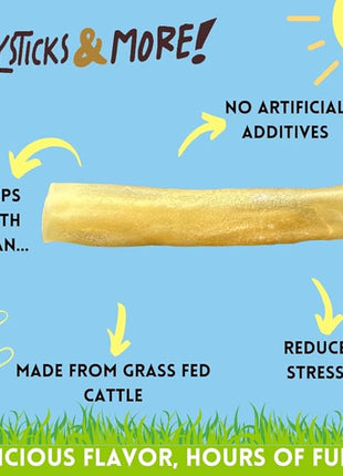 BULLYSTICKS & MORE 6 Inch Beef Collagen Rolls for Dogs (Regular Size - 12 Count) -Bones for Dogs - Dog Parents Choice - No Hide Beef Cheek Rolls