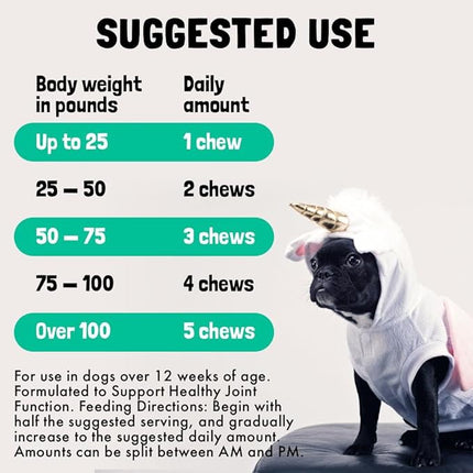 LEGITPET Hemp Hip & Joint Supplement for Dogs Soft Chews Made in USA Functional Glucosamine for Dogs Chondroitin MSM Turmeric Hemp Seed Oil Natural Pain Relief Mobility Advanced Joint 120 Treats