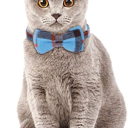 Faleela Breakaway Cat Collar with Bells - 2 Pack Cat Collar with Bells, Cat Collars with Bandana, Accessories for Pet Collars, Adjustable for Cats and Small Dogs