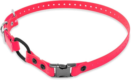 Educator Quick Snap Bungee Dog Collar, Biothane, Waterproof, Odorproof, Easy Connect and Disconnect Clasp and D Ring with Comfort Bungee Loop, Adjustable for Custom Fit, 3/4-Inch, Pink