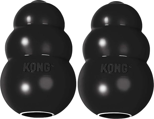 KONG Extreme Dog Toy - Fetch & Chew Toy - Treat-Filling Capabilities & Erratic Bounce for Extended Play Time Most Durable Natural Rubber Material - for Power Chewers - for Large Dogs (Pack of 2)