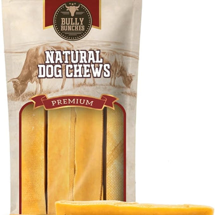 Bully Bunches Large Authentic Yak Cheese Himalayan Chews for Large Dogs & Heavy Chewers - All Natural Dog Treat Dental Chews, Made with Real Yak Milk - Lactose & Rawhide Free (6 Pk)
