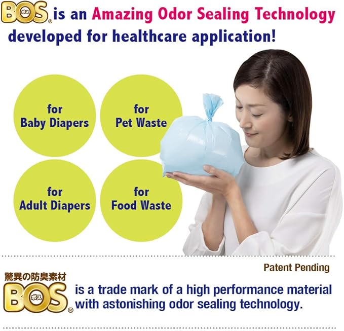 BOS Amazing Odor Sealing Dog Poop Bags - Durable and Unscented [Size: M, Color: Light Blue] (90 Count, Pack of 2) (180 Bags)