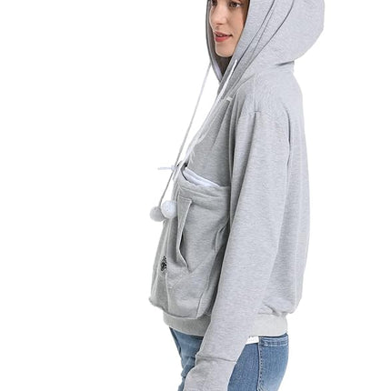 LINYUCHEN Cat Dog Pouch Hoodie Large Pet Pouch Sweatshirt Puppy Kitten Holder Carrier Pullover Shirt Unisex Hoodies