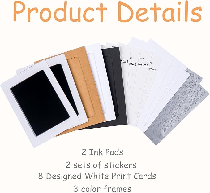 Inkless Paw Print Kit,Dog Paw Print Kit,Dog Nose Print Kit,Clean Touch Ink Pads and Imprint Cards,Pet Paw Print Impression Kit for Dogs Cats Footprint Keepsake