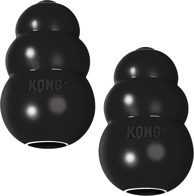 KONG Extreme Dog Toy - Fetch & Chew Toy - Treat-Filling Capabilities & Erratic Bounce for Extended Play Time Most Durable Natural Rubber Material - for Power Chewers - for X-Large Dogs (Pack of 2)