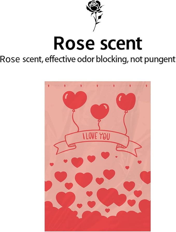 Biodegradable Dog Poop Bags Rolls with Pull-Ring Dispenser - 5 Fresh Scents, Large 9x13 Inch Plant-Based Bags, Leakproof & Easy Tear (Rose Scent, Red, 240 Count, 16 Rolls)