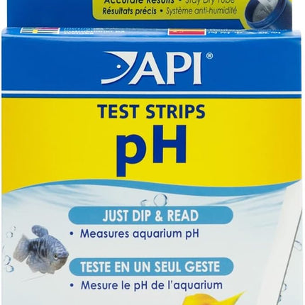 API TEST STRIPS,For Variety of Water Parameters,Monitor aquarium water quality and help prevent invisible water problems that can be harmful to fish,Use weekly and when problems appear,25-Count (33F)