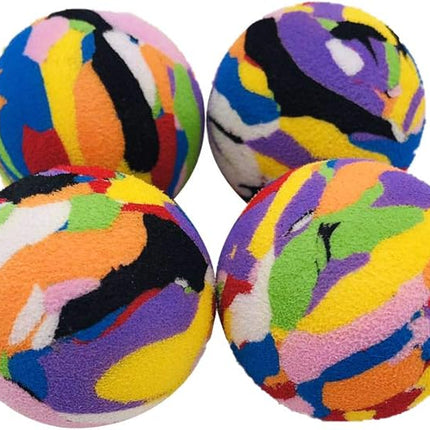 PET SHOW 10pcs Pack Cats Interactive Toys Balls for Indoor Cat 35mm Camouflage Soft EVA Foam Ball for Kitten Chase Playing Toy for Small Dogs Animals Puppies