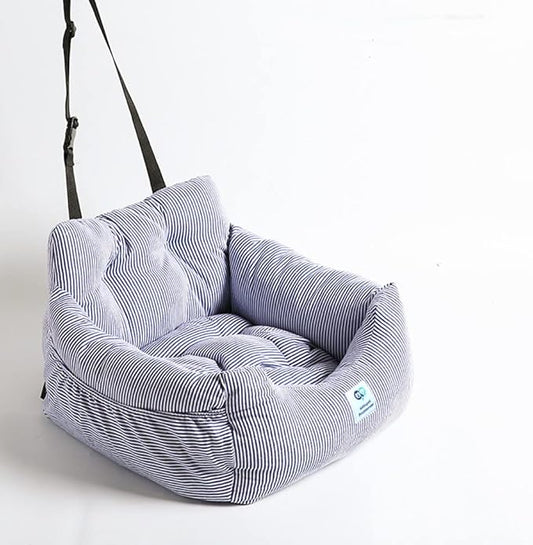 Aidou Dog Booster Seat for Small to Large Dogs & Cats, Travel Car Seat with Storage & Home Use (Midium Blue)