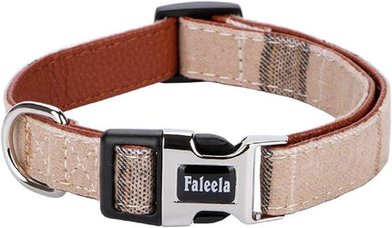 Faleela Soft &Comfy Bowtie Dog Collar,Detachable and Adjustable Bow Tie Collar,for Small Medium Large Pet (M, Brown)