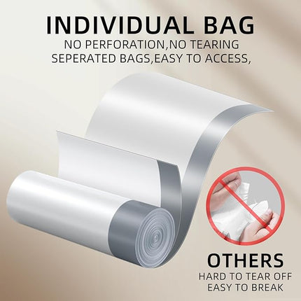 4 Gallon Mini Drawstring Trash Bags, Small Garbage Bags by KSSKSS, Code a fit 15-22 Liter, 4-6 Gal, White Trash Bin Liners for Home Office Kitchen Bathroom Bedroom, 120 Counts