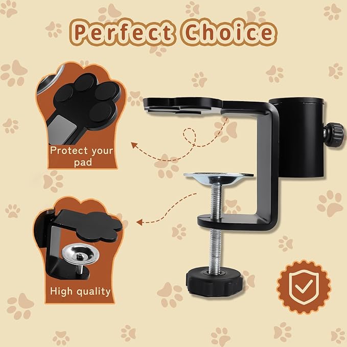 BESTISAN Durable Cat Bed Desk-Metal Frame &Flannel Fabric Soft Cover,Sturdy&Comfortable for Indoor Pets,Spacious Cat Beds for Office Desk and Game Island Table,Removable Washable,Supports to 30 lbs