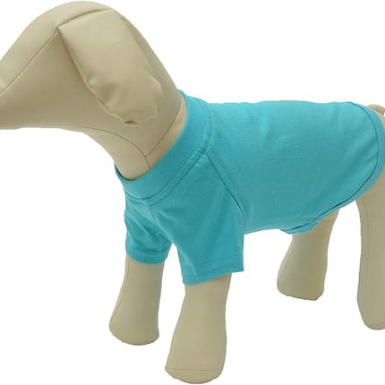 Lovelonglong 2019 Pet Clothing Dog Costumes Basic Blank T-Shirt Tee Shirts for Medium Small Dogs Lake-Blue XL