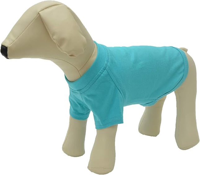 Lovelonglong 2019 Pet Clothing Dog Costumes Basic Blank T-Shirt Tee Shirts for Medium Small Dogs Lake-Blue XL