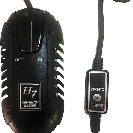 Mini Aquarium Heater 25W Small Fish Tank Heater 25 Watt with External Temperature Controller, LED Display, Used for 5-10 Gallon Tank