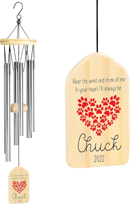 Dog Memorial Gifts, Jocidea Personalized Pet Memorial Wind Chime, Loss of Dog Sympathy Gift, Pet Remembrance Gifts, in Memory of Dog Cat, Loss of Pet - I'll Always Be
