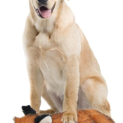 ALL FOR PAWS Dog Squeaky Fox Toy, Stuffed Animal Pet Plush Toys Squeak Chew Toy for Dogs Large
