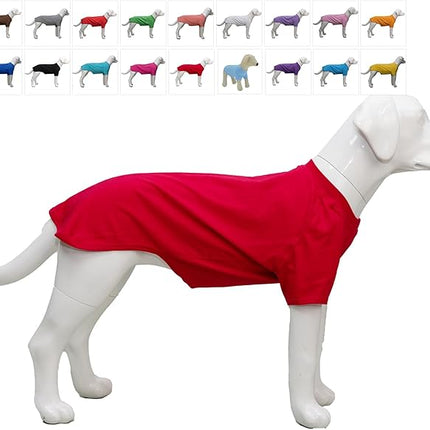 Lovelonglong Bulldog Clothes Dog Clothing Blank T-Shirt Tee Shirts for French Bulldog English Bulldog American Pit Bull Pugs 100% Cotton Skin Care Red B-XL