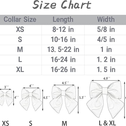 Lionet Paws Bowtie Dog Collar - Comfortable Silk Dog Collar with Detachable Bow Tie for Puppy and Cat, Neck 8-12 Inches