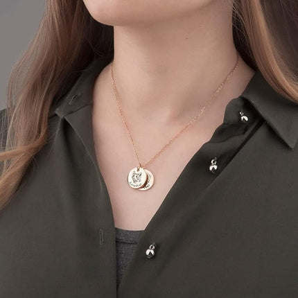 LONAGO 925 Sterling Silver Custom Dog Cat Portrait Photo Necklace Personalized Pet Engraved Picture Pendant Memorial Gift Name Jewelry for Women Mom