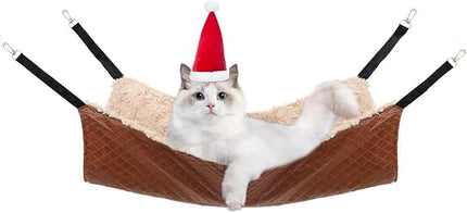 JOYELF Cat Hammock Bed, Medium Reversible Pet Cage Hammock Hanging Soft cat Bed for Kitten Ferret Puppy or Small Pet