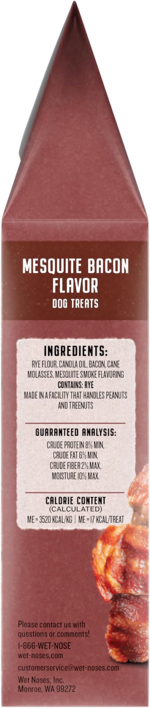 Organic Crunchy Dog Treats – for All Pet Sizes, Breeds – All-Natural Puppy Treat, Senior Dog Snack – 100% Human-Grade – Delicious Chews for Dogs - Meaty Mesquite Bacon, 14 Oz (2 Pack)