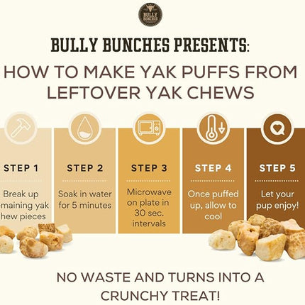 Bully Bunches Mega Authentic Yak Cheese Himalayan Chews for Giant Dogs & Super Aggressive Chewers - All Natural Dog Treat Dental Chews, Made with Real Yak Milk - Lactose & Rawhide Free (2 PK)