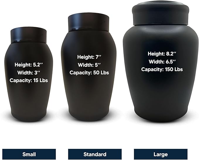 Personalized Custom Small Keepsake Urn Engraved with Pet Name, Date, and Dog Design - 5.2" Black Powder Coated Steel Cremation Urn for Dogs Ashes | 12-16 lb Capacity, Paw Print Heart