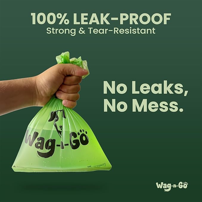 Dog Poop Bags Rolls, 120 Count Unscented Doggie Waste Bags, Leak Proof, Easy to Tear, Fits All Dispensers