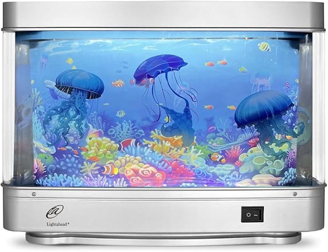 Lightahead Artificial Jellyfish Decorative Sensory Aquarium LED Lamp Virtual Ocean in Motion Night Light Decoration