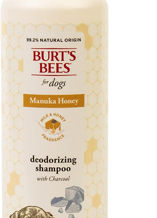 Burt’s Bees for Pets Deodorizing Shampoo with Manuka Honey and Charcoal for Dogs - Naturally Derived Ingredients, 16 Fl Oz