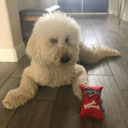 SPOT Fun Foods Dogritos Chips –Plush Squeaker Toy for Small and Medium Dogs, Interactive and Chew-Friendly with a Whimsical Doritos Design, 8-inch