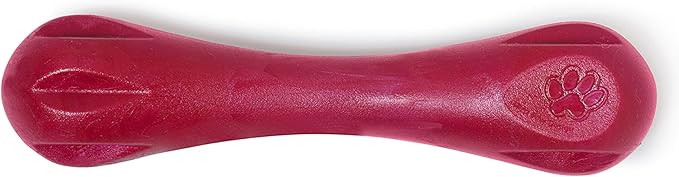 WEST PAW Zogoflex Hurley Dog Bone Chew Toy – Floatable Pet Toys for Aggressive Chewers, Catch, Fetch – Bright-Colored Bones for Dogs – Recyclable, Dishwasher-Safe, Non-Toxic, Large 8.25", Ruby Red