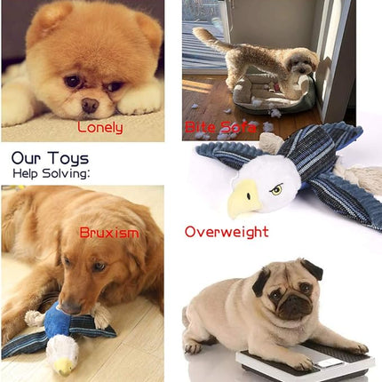 Dog Toys Set, Large Dogs Toy, Stuffed Animal Dog Chew Toy, Soft Plush Dogs Toys Pack for Small. Middle, Large Breed(3-Pack, Birds)