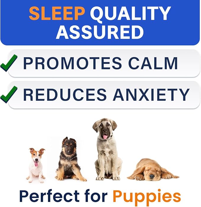 (MAX Strength) Melatonin for Dogs to Sleep & Anxiety Aid - Medium & Small Breeds - 6mg Doggie Sleeping Pills - 120 Treats