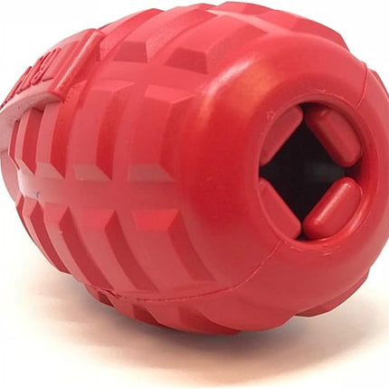 SodaPup USA-K9 Grenade – Durable Dog Treat Dispenser and Chew Toy Made in USA from Non-Toxic, Pet Safe, Food Safe Natural Rubber Material for Mental Stimulation, Problem Chewing, Calming Nerves & More