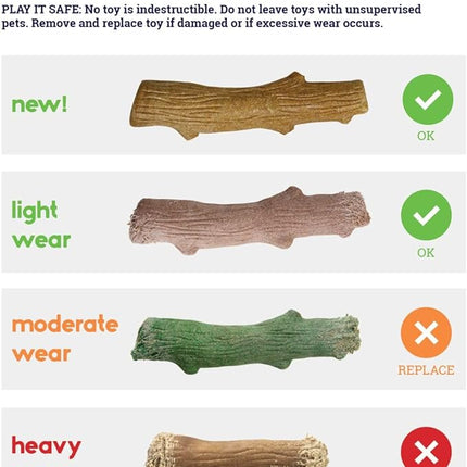 Petstages Dogwood Durable Dog Chew Toy, Small - Long Lasting Chew Stick Made with Real Wood - USA Made, S