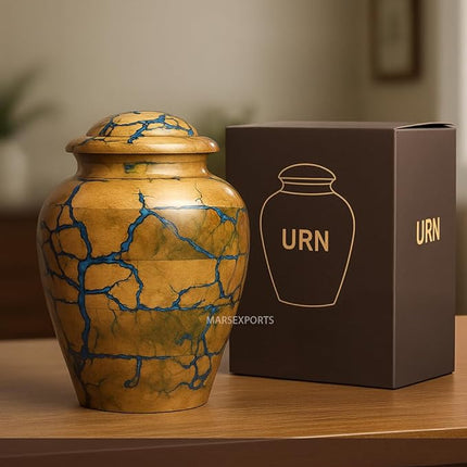 Handcrafted Decoarative Wooden Urns for Human Ashes Adult Male Female, Wooden Urn Box for Pets, Memorial Urn, Funeral Cremation Urn Jar Wooden - Large (200 LBS)