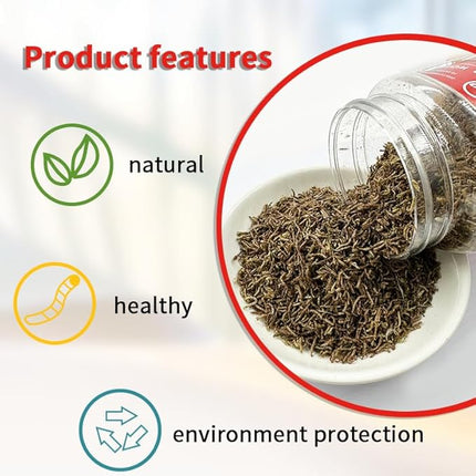 Premium Freeze-Dried Krill & Shrimp Mix - Ideal for Arowana, Koi, Tropical Cichlids, and Turtles - High-Protein Floating Aquarium Food (Dried Bloodworms-500ml)