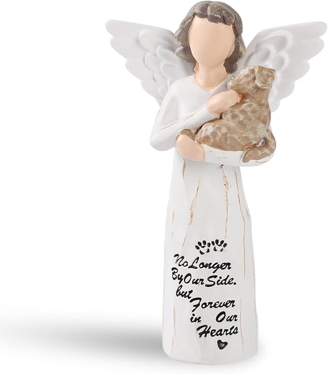 Loss of Dog Sympathy Gift, Dog Memorial Gifts, Angel Figurine, Remembrance Keepsake, Pet Sympathy Gift(Light Brown-S Size)